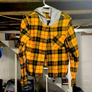 Hooded flannel jacket